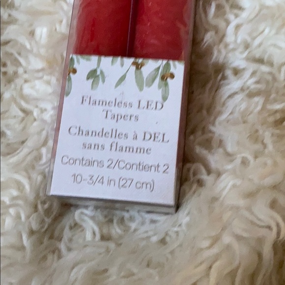 Pier 1 Holiday Pier One 2pc Red Led Flameless Taper Candles Poshmark